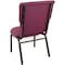 Flash Furniture Advantage Burgundy Pattern Discount Church Chair, 21" Wide EPCHT-100 - alternate 2